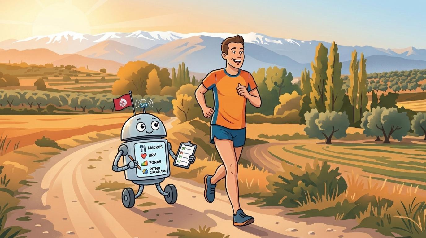 obsesión por optimizar entrenamiento y running con humor granadino